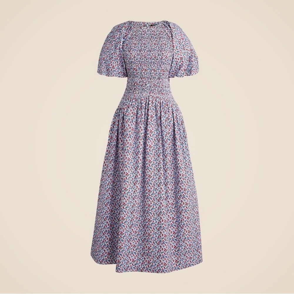 NEW J Crew Meadow Midi Dress in Poppy Floral Print Women's Size Medium - Picture 4 of 10